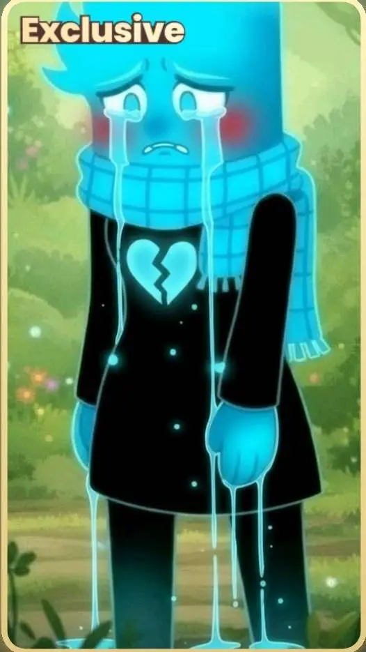 ai character: Crying Cyan background