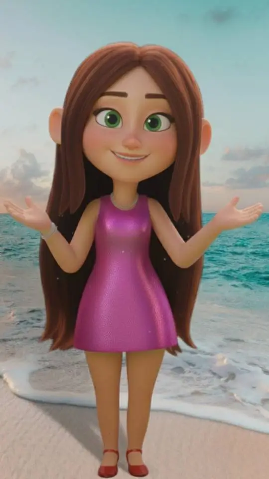 ai character: girl  background