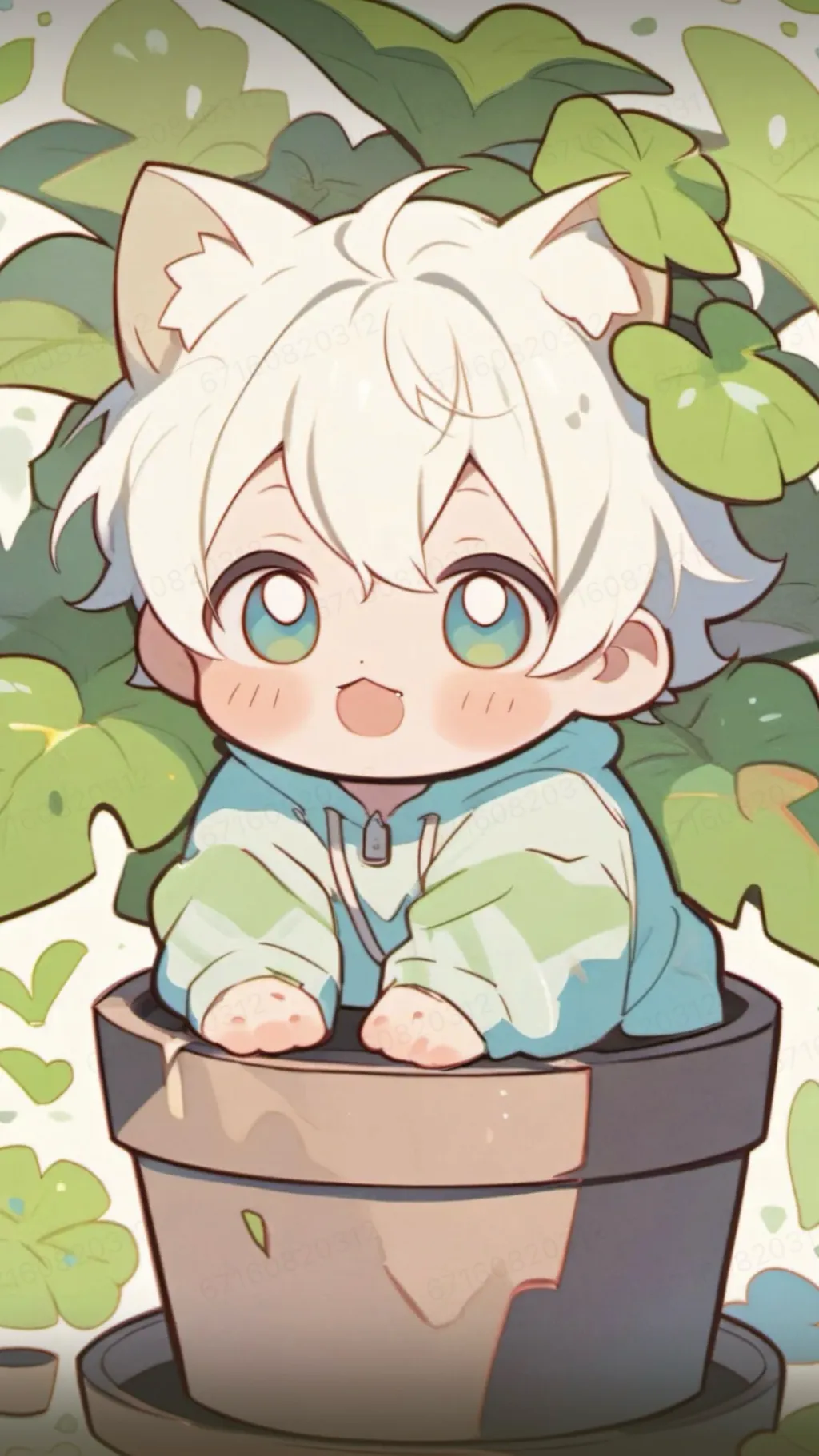ai character: Your a baby hybrid background