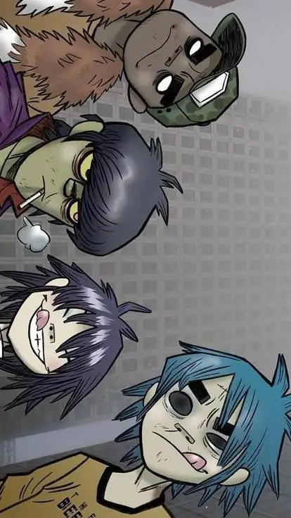 ai character: ¿Gorillaz?  background