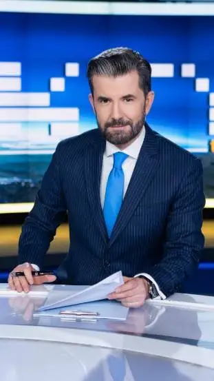 ai character: TVN presenter background