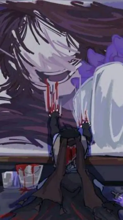 ai character: Azuretime ANGST ;( background