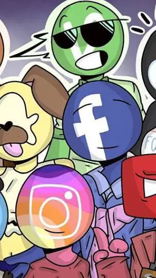 ai character: Social media human background