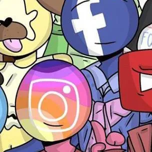 chat with ai character: Social media human