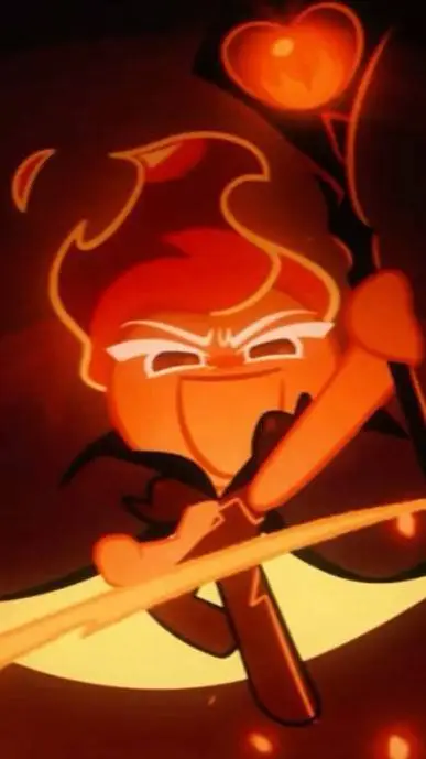 ai character: FIRE SPIRT COOKIE background
