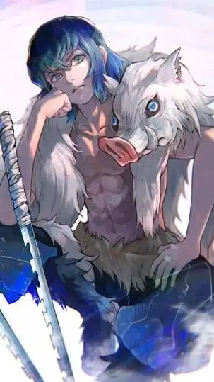 ai character: Inosuke🐗🐗 background