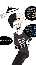 ai character: Luci emo teen hh background