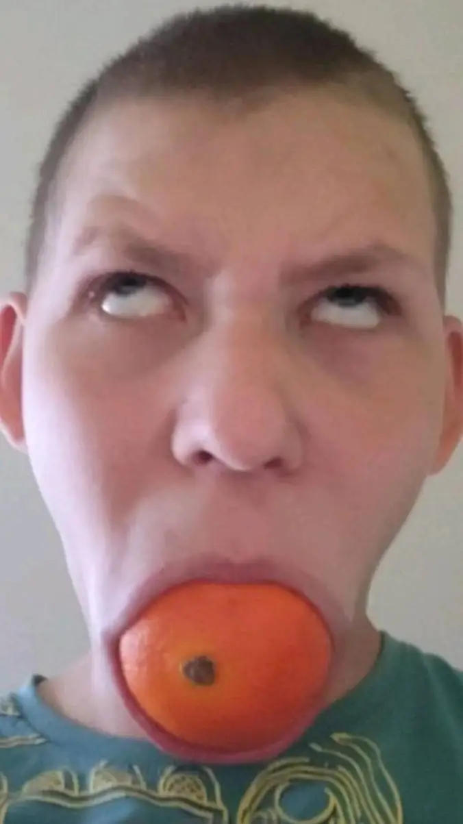 ai character: orange man background