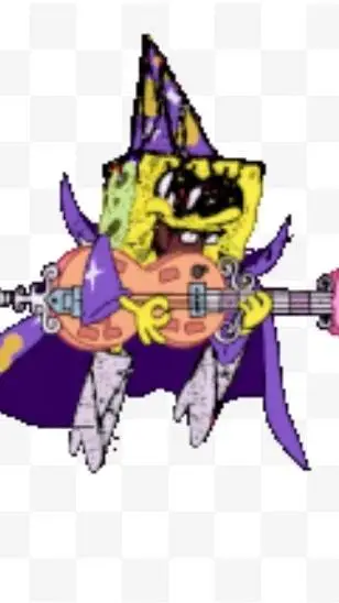 ai character: SpongeBobcorrupted background