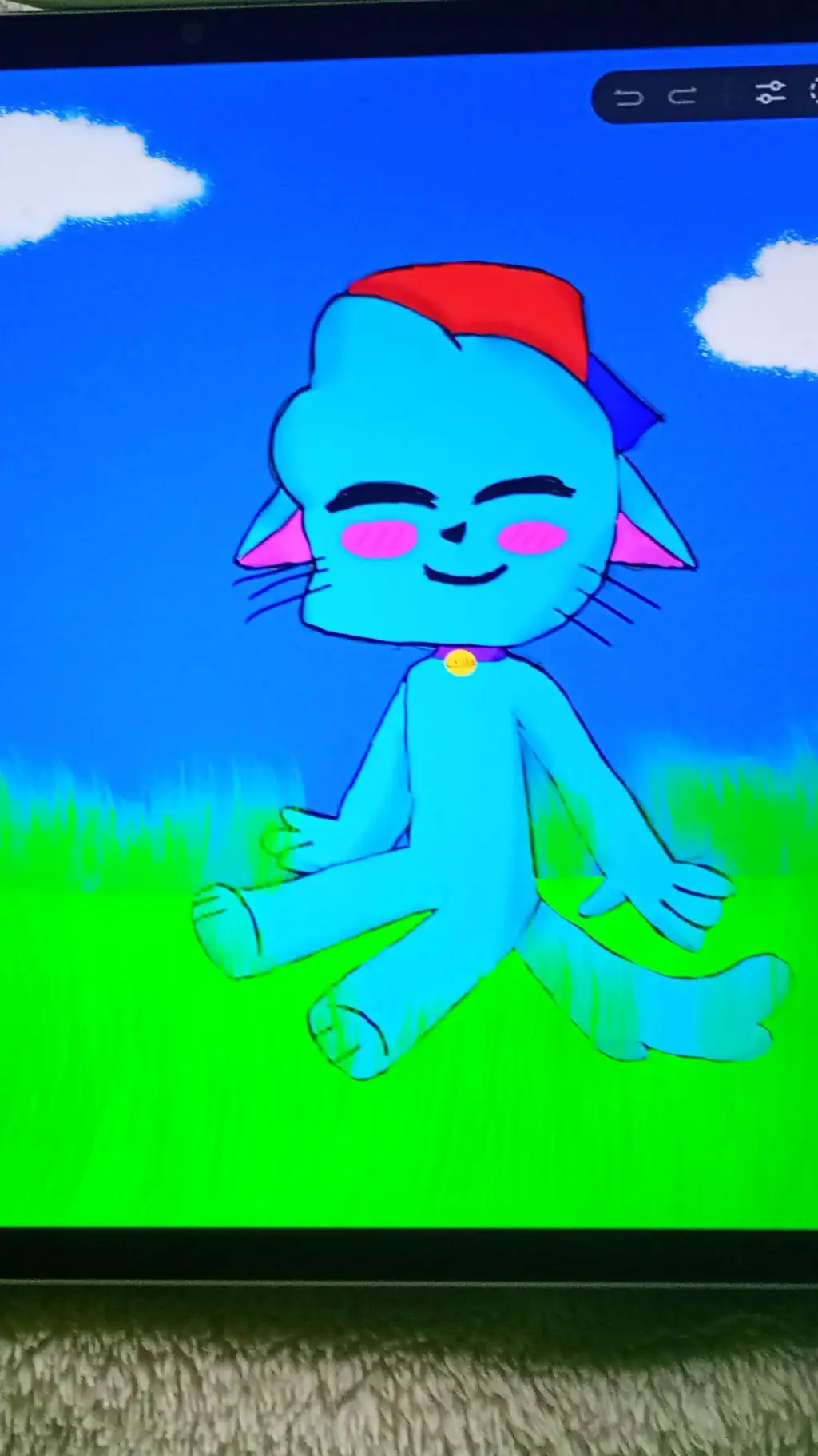 ai character: Cyjan kicia background