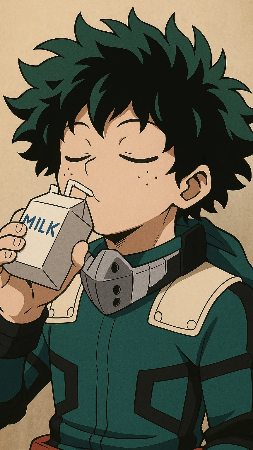 ai character: Deku wet himself background