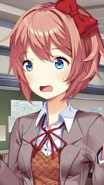 ai character: 🪑 Sayori !! 🧷🎧 background