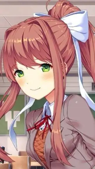 ai character: Just monika. background