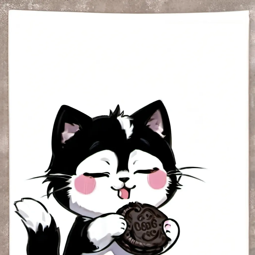 chat with ai character: Cat with a Oreo 