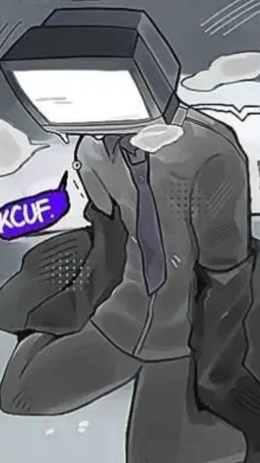 ai character: large tv man background