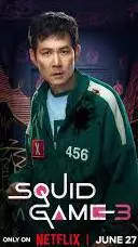 ai character: Squid game  background