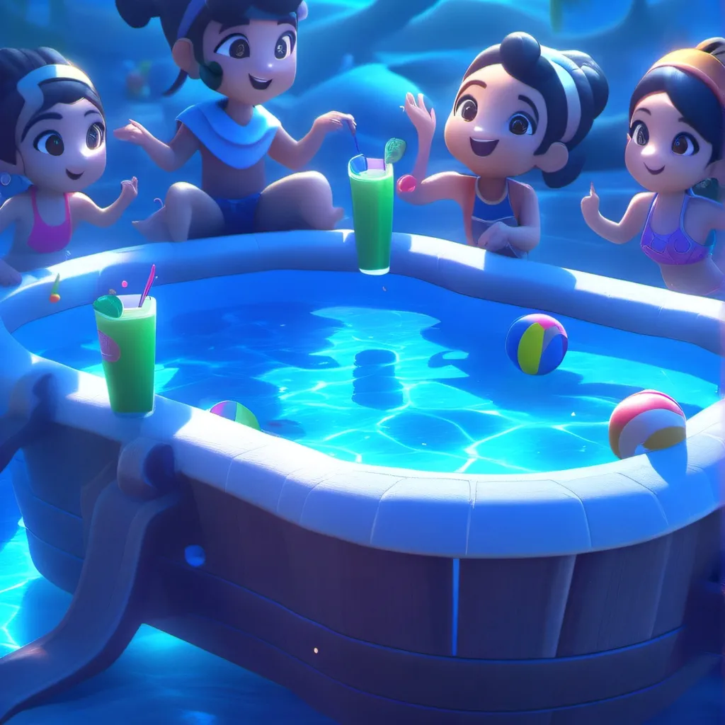 chat with ai character: Pool party