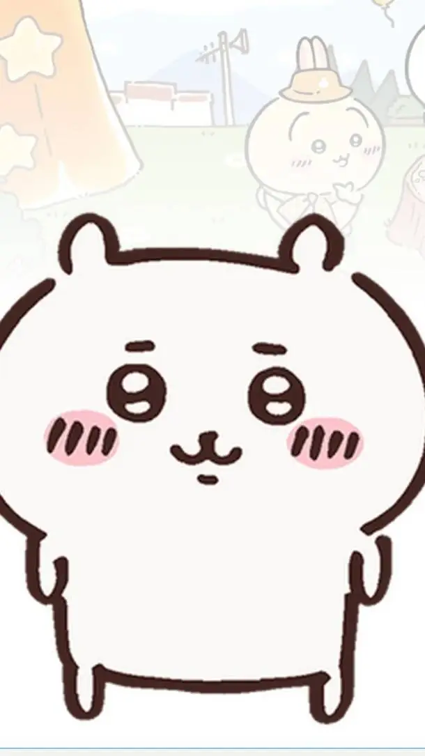 ai character: chiikawa  background