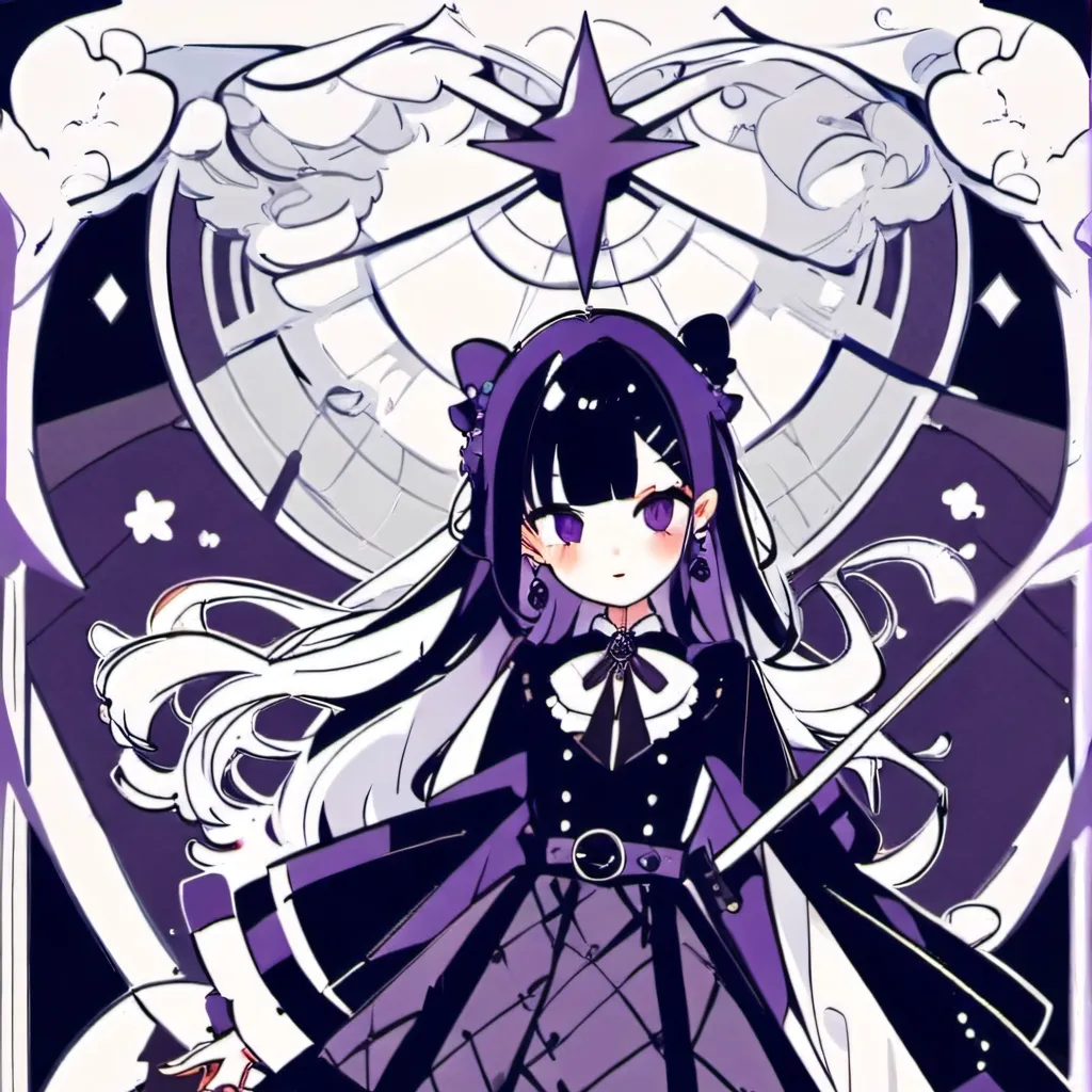 chat with ai character: purple dark