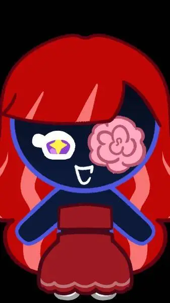 ai character: rose moon cookie background