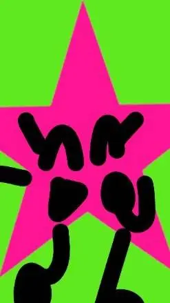 ai character: pink star background