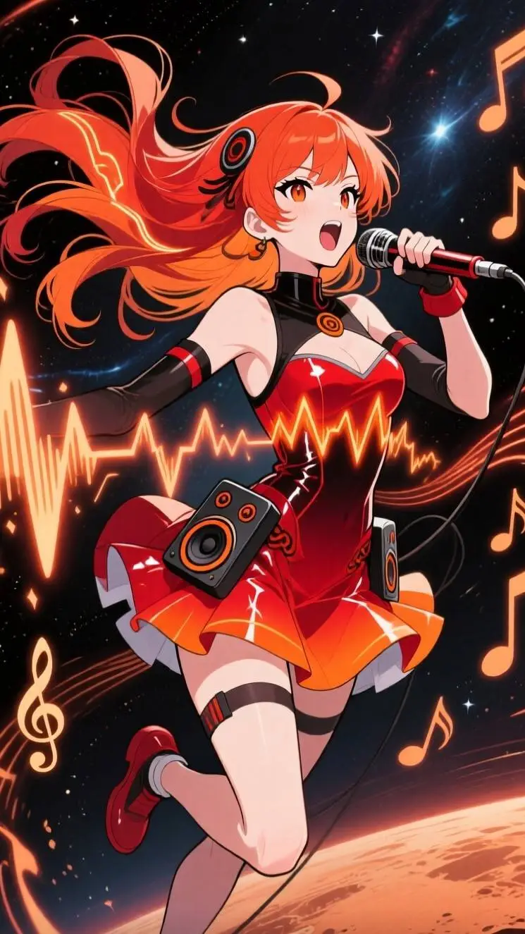 ai character: mars girl background