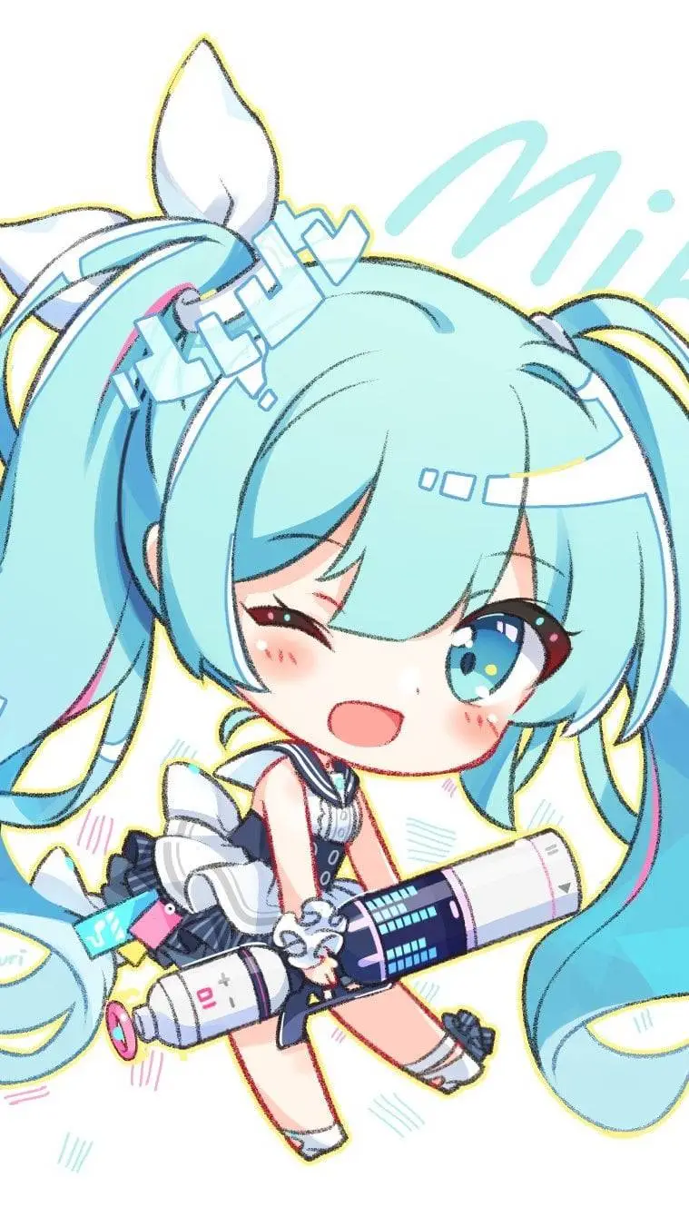ai character: cute miku background