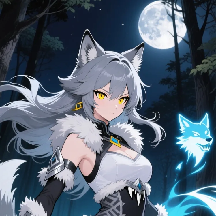 chat with ai character: wolf girl