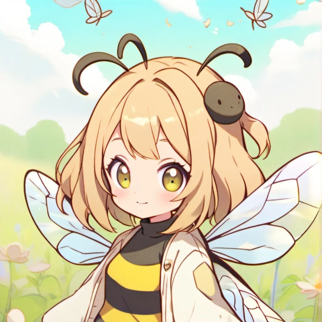 chat with ai character: little bee girl
