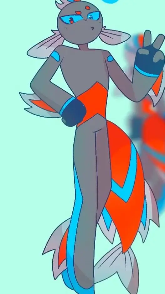 ai character: neon background