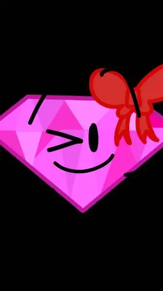 ai character: pink gem background