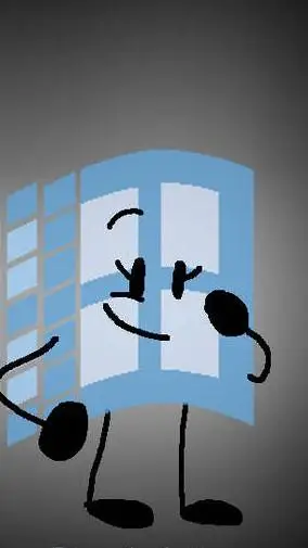 ai character: bfdi but windows  background