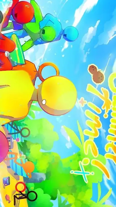 ai character: crew at the beach  background