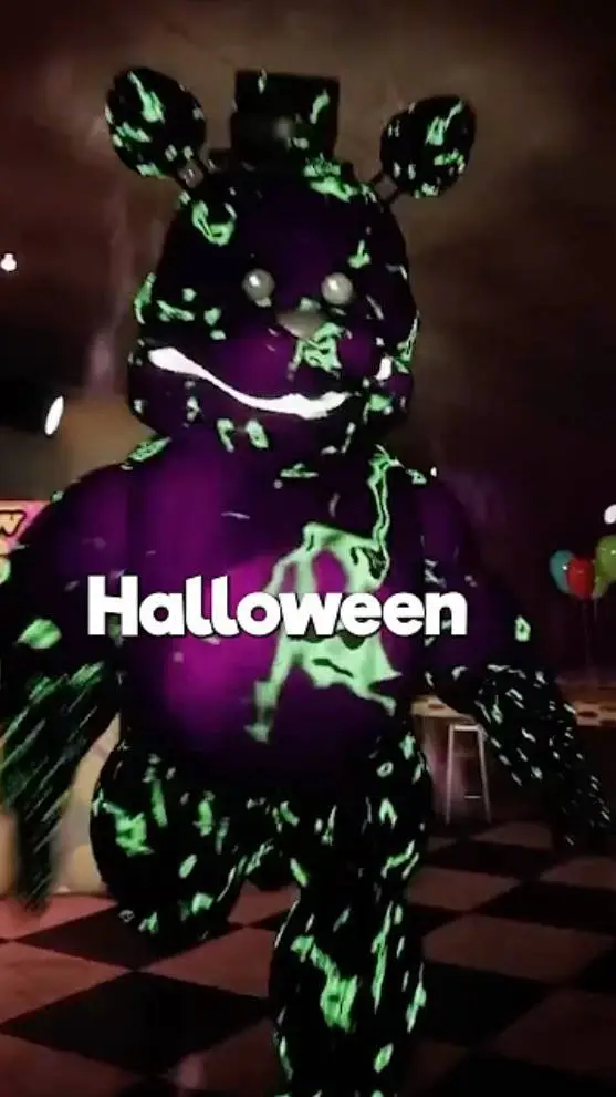 ai character: Halloween Fredbear background