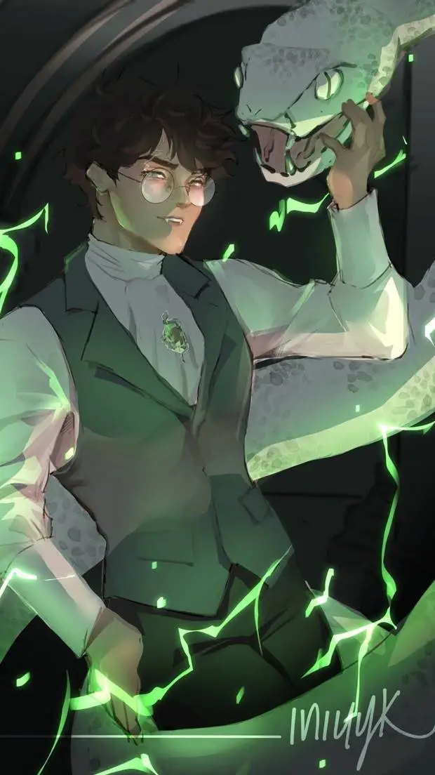 ai character: Slytherin Harry. P background