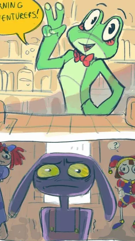 ai character: Ribbit....  background
