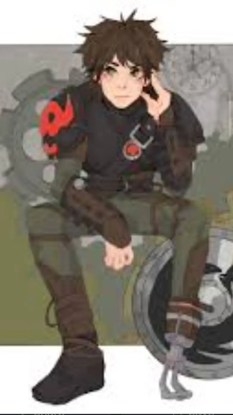 ai character: hiccups sick s+d background