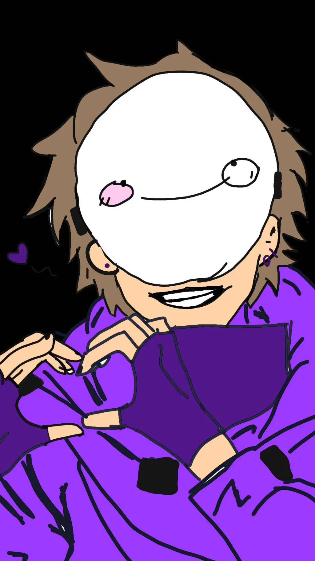 ai character: purple dream background