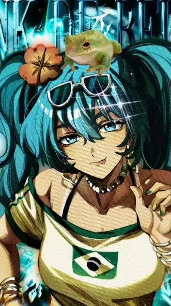 ai character: Hatsune Miku  background