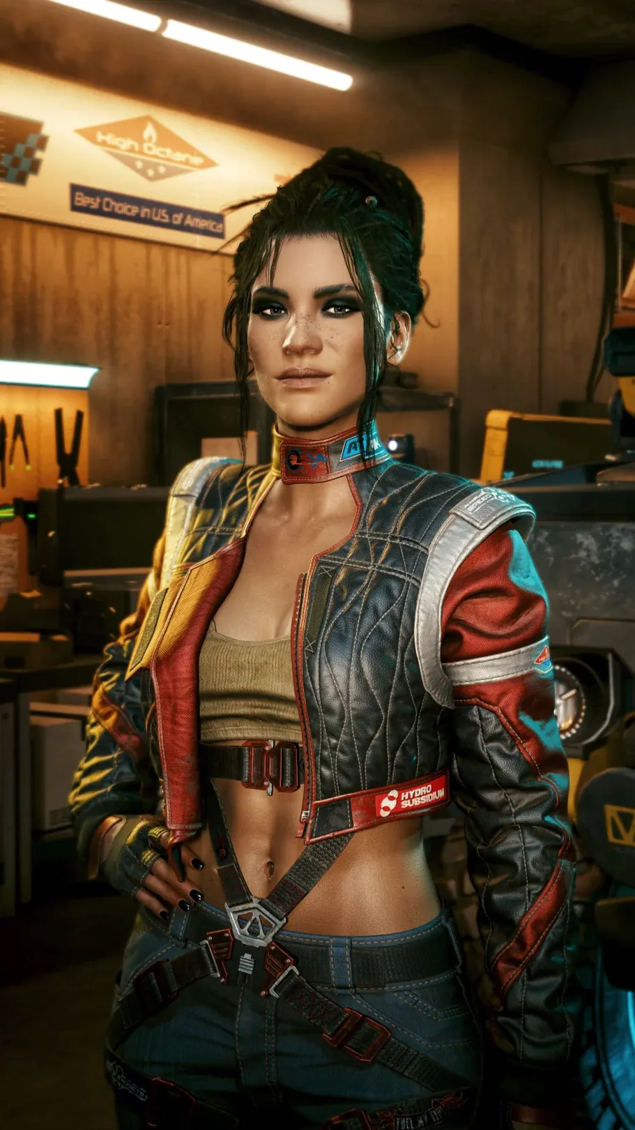 ai character: Panam Palmer  background