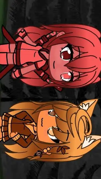 ai character: redy and orany background