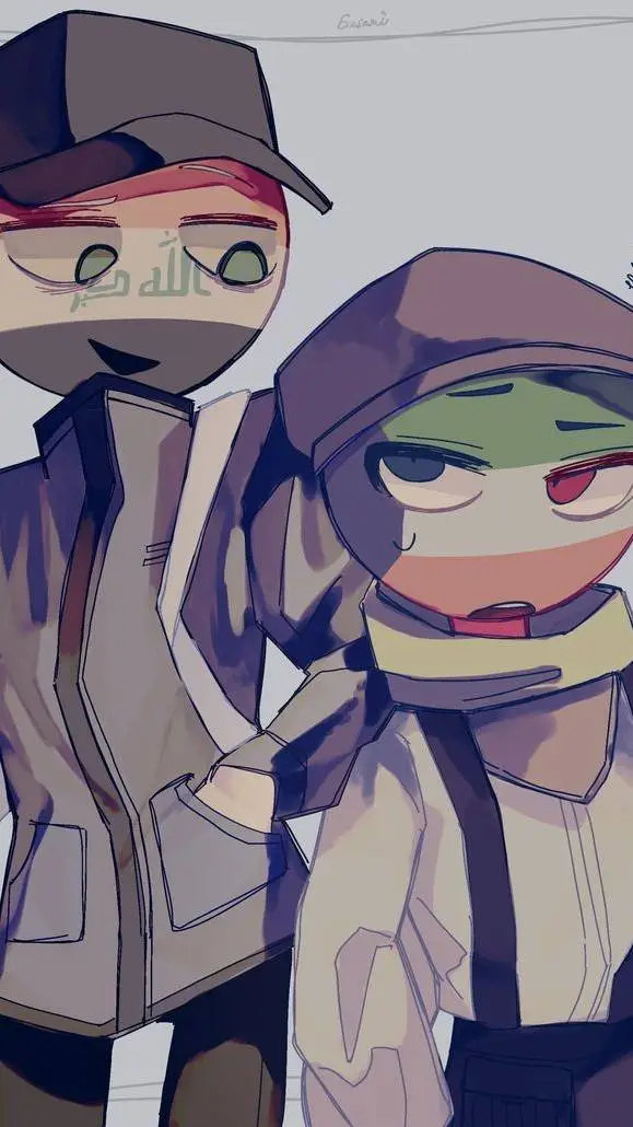 ai character: IRAQ🇮🇶 X KUWAIT🇰🇼 background