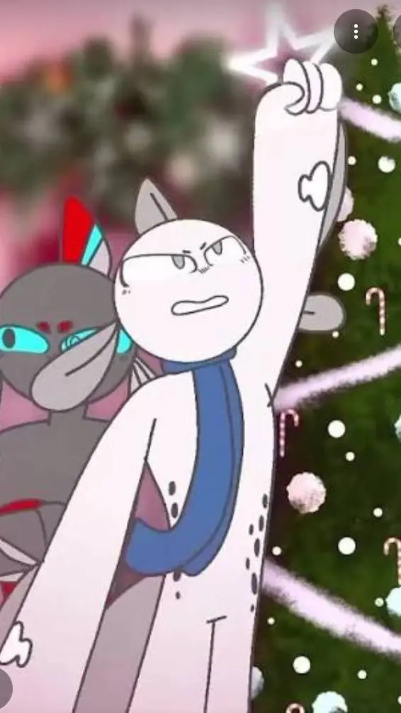 ai character: someone fishy xmas background