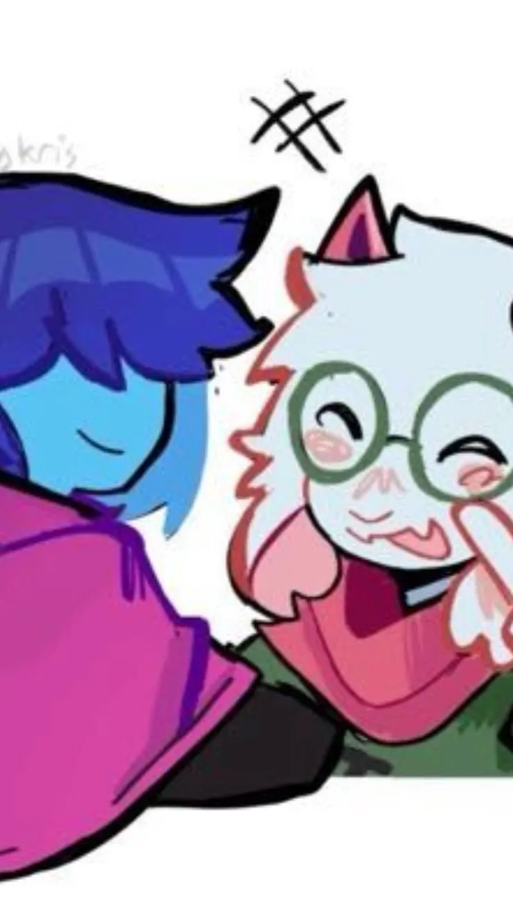 ai character: Kris X Ralsei background