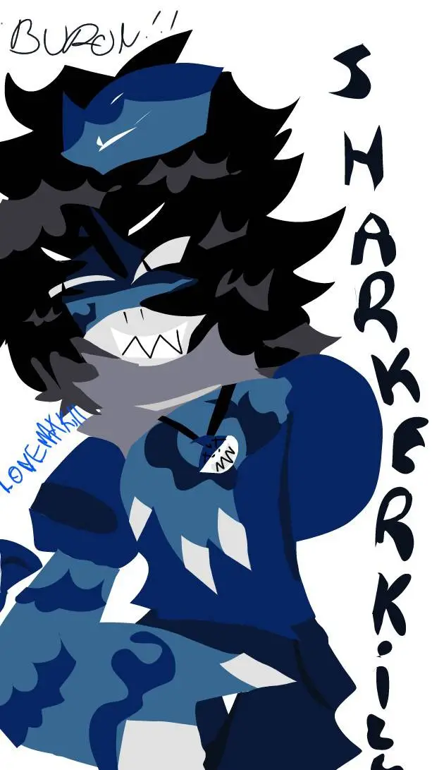 ai character: sharker kill🖤🦈 background
