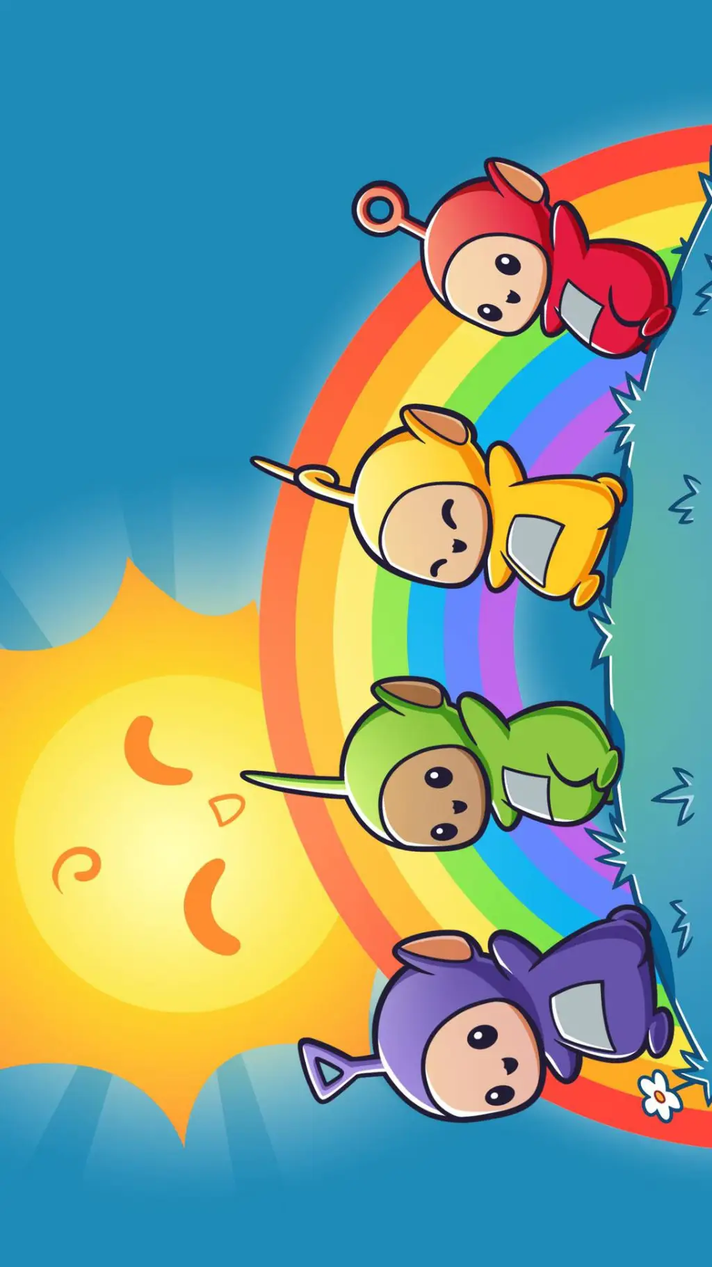 ai character: Teletubbies background