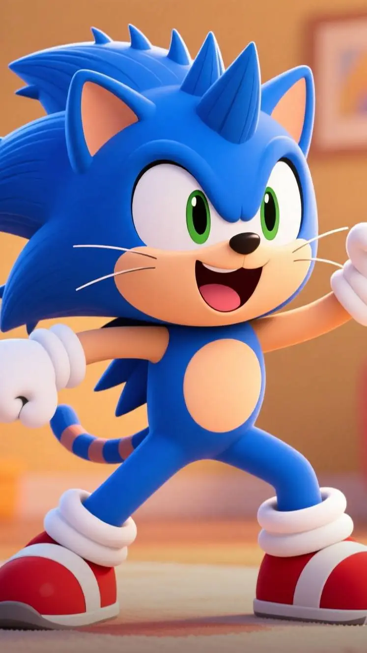 ai character: Sonic the hedgehog background