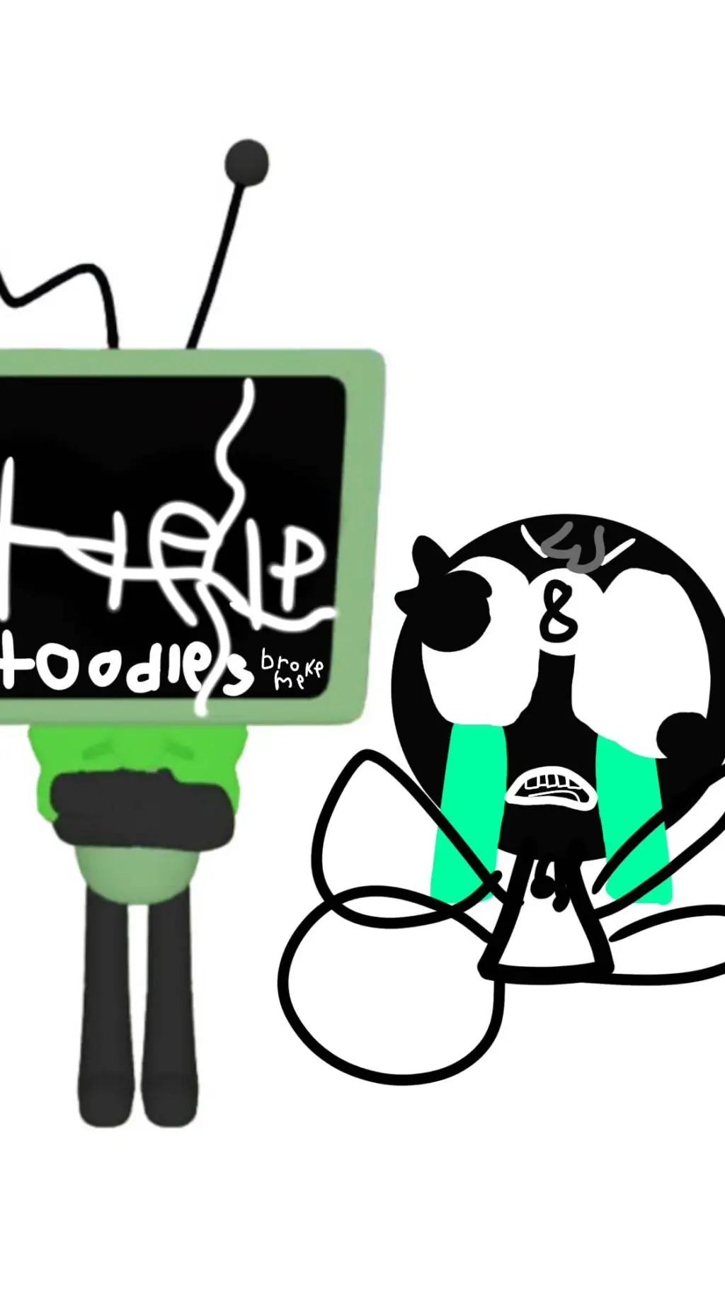 ai character: toodles broke vee  background