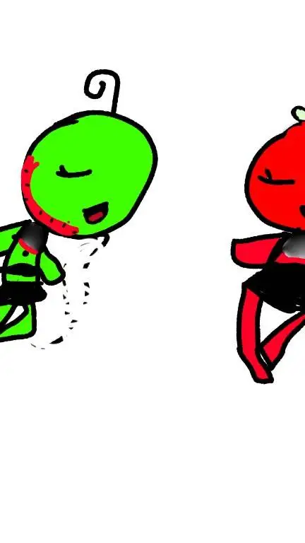 ai character: Apple and wtrmelon background