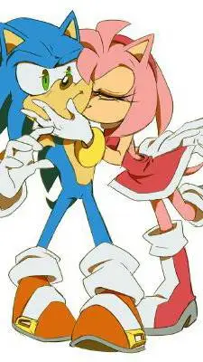 ai character: Amy Rose X Sonic background